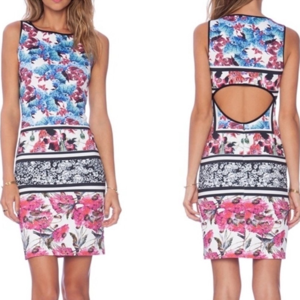 Clover Canyon REVOLVE Floral Garden Scarf Mini Dress BODYCON CCD68J527‎ SMALL